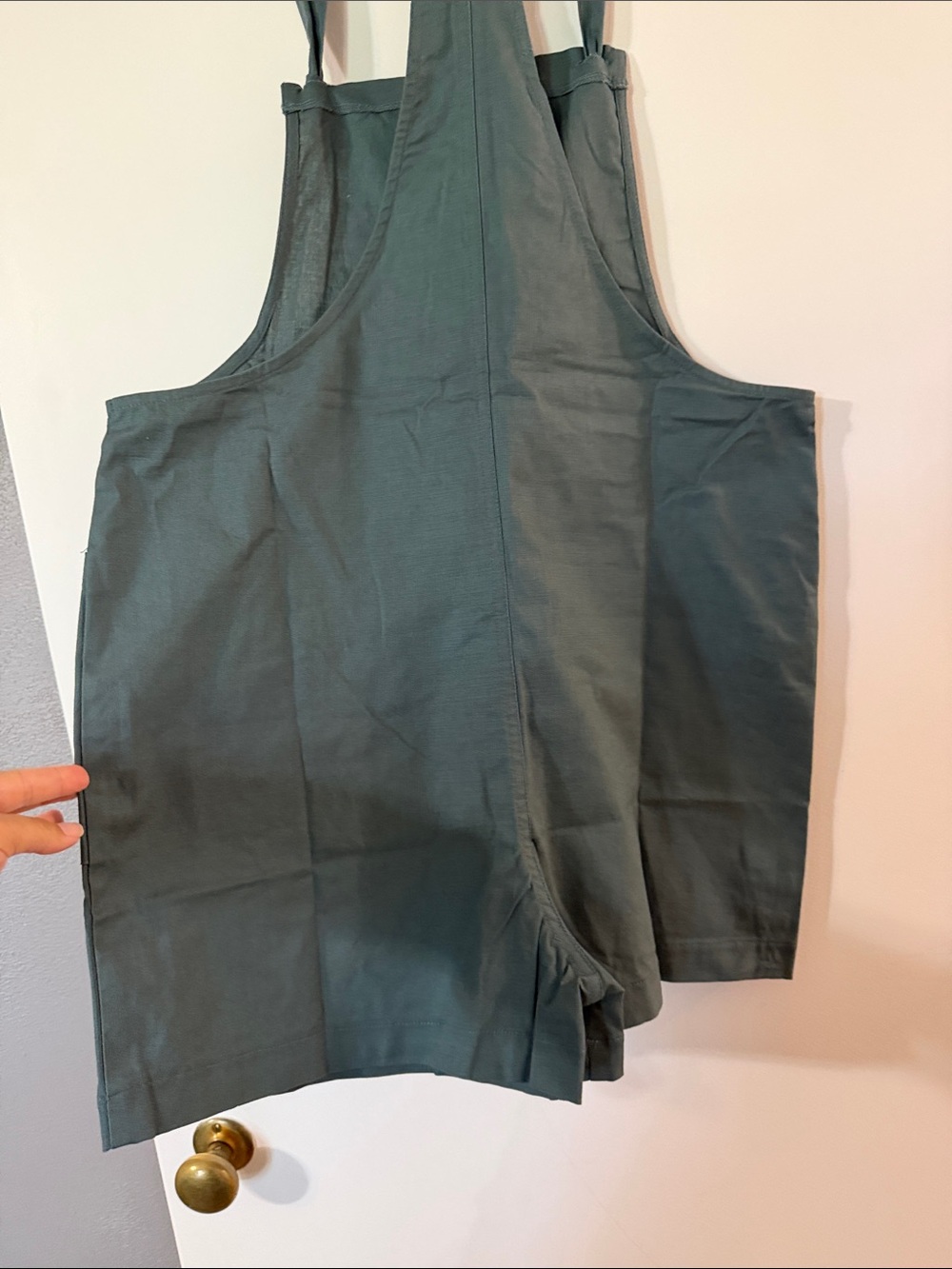 Zenana Outfitters Dark Green Short Overalls - Picture 6 of 7